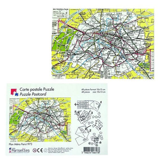 Ansichtkaartpuzzel Metro 1973 48 stukjes