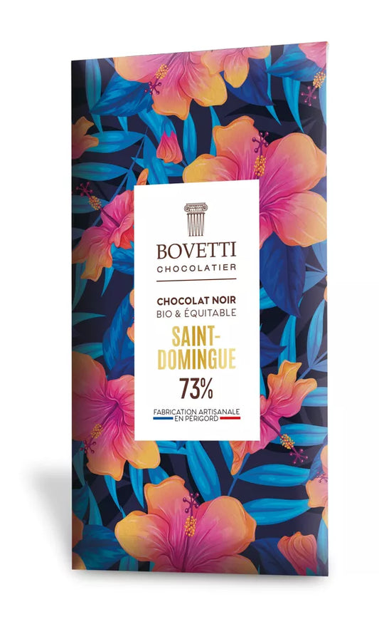 80 G BIOLOGISCHE PURE CHOCOLADEREPEN VAN SANTO DOMINGO 73% CACAO