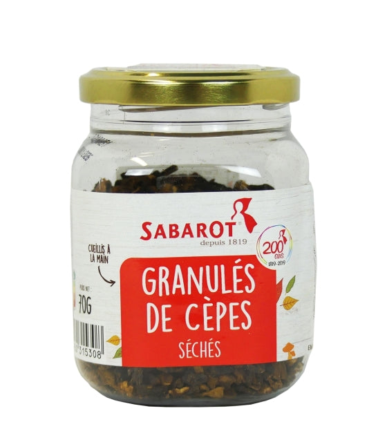 gedroogde eekhoorntjesbrood korrels - Granulés de cèpes seches - 70g